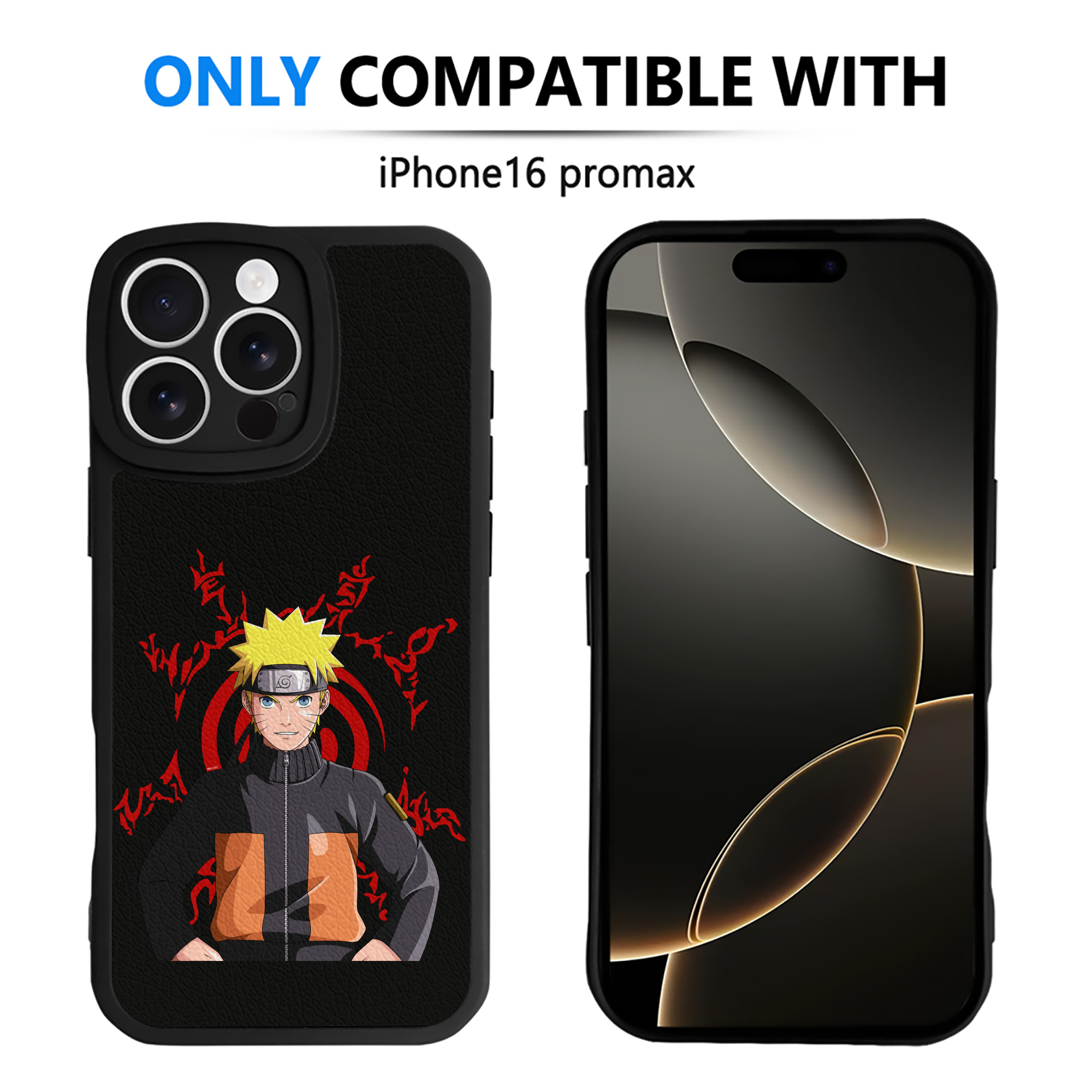 （画像用） NARUTO -ナルト- うずまき ナルト Uzumaki Naruto 【iPhone 16シリーズ対応】シリコンスマホケース（レザー調） 材質：シリコン